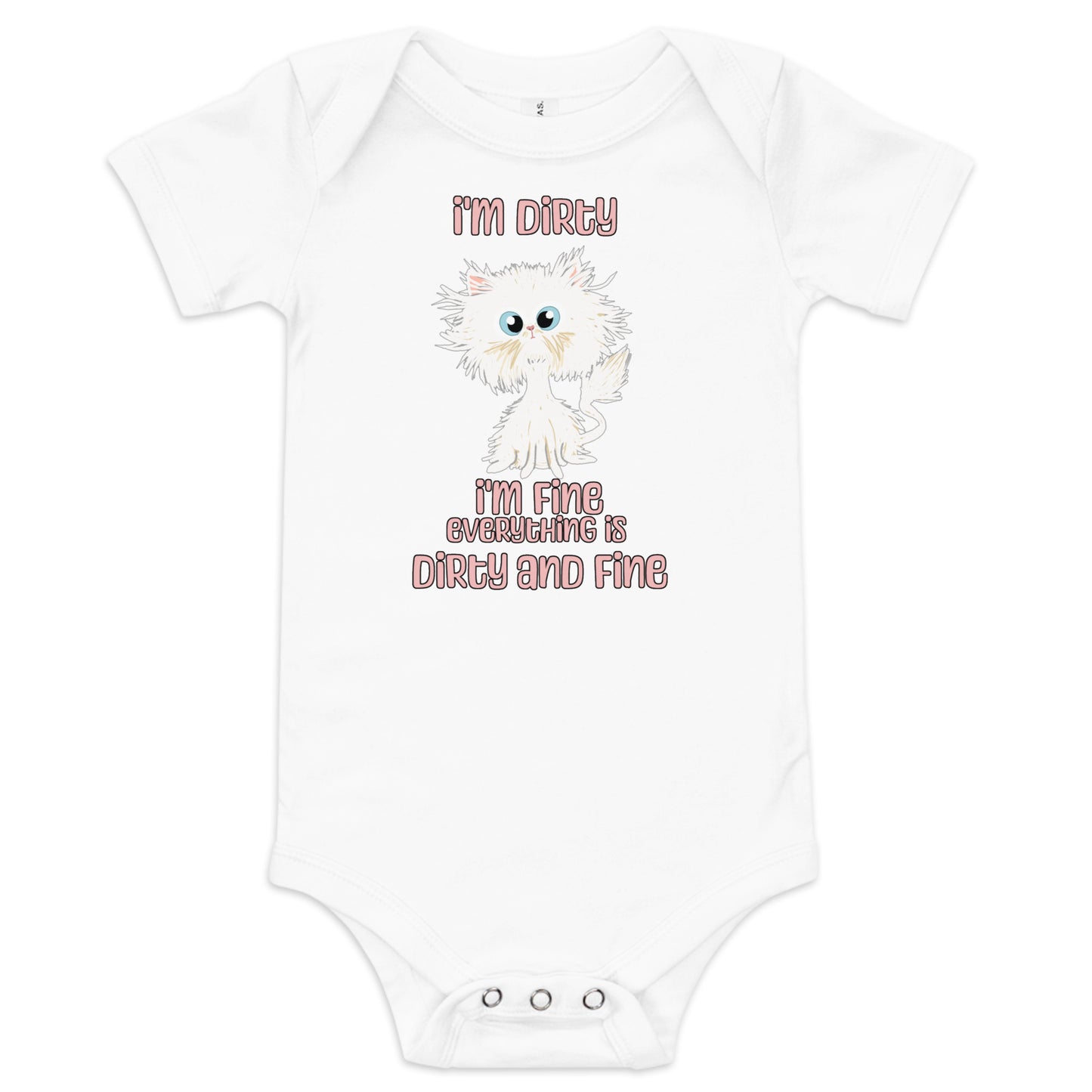 Dirty and Fine Baby Short Sleeve Bodysuit