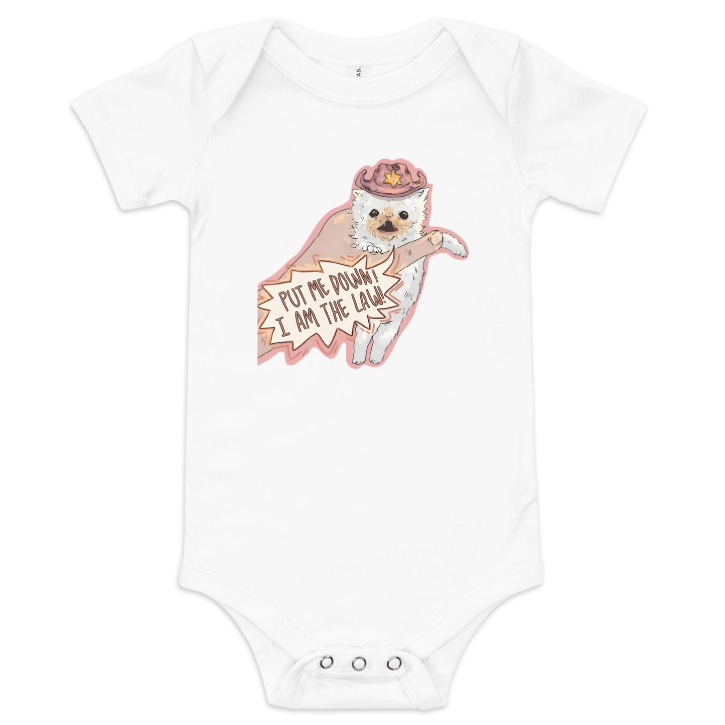 I am the Law Baby short sleeve one piece