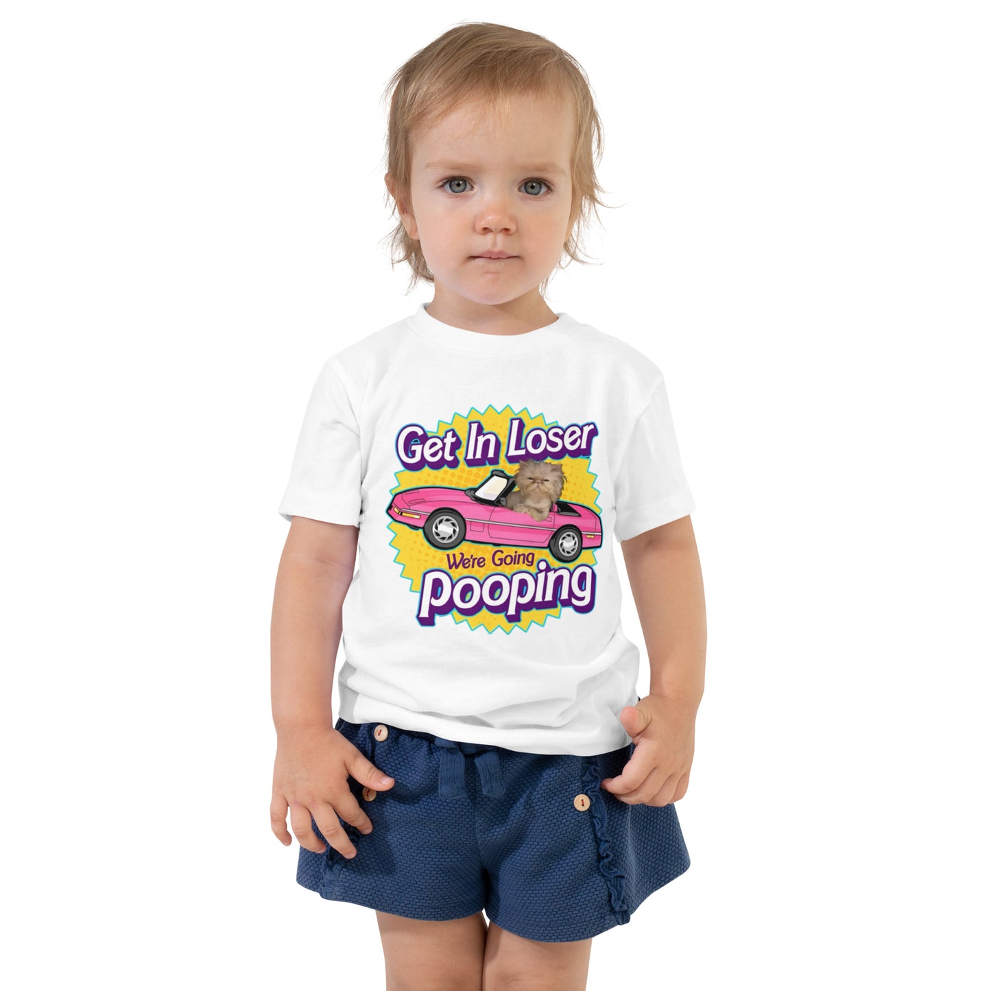 Get In Loser We're Going Pooping Toddler Short Sleeve Tee