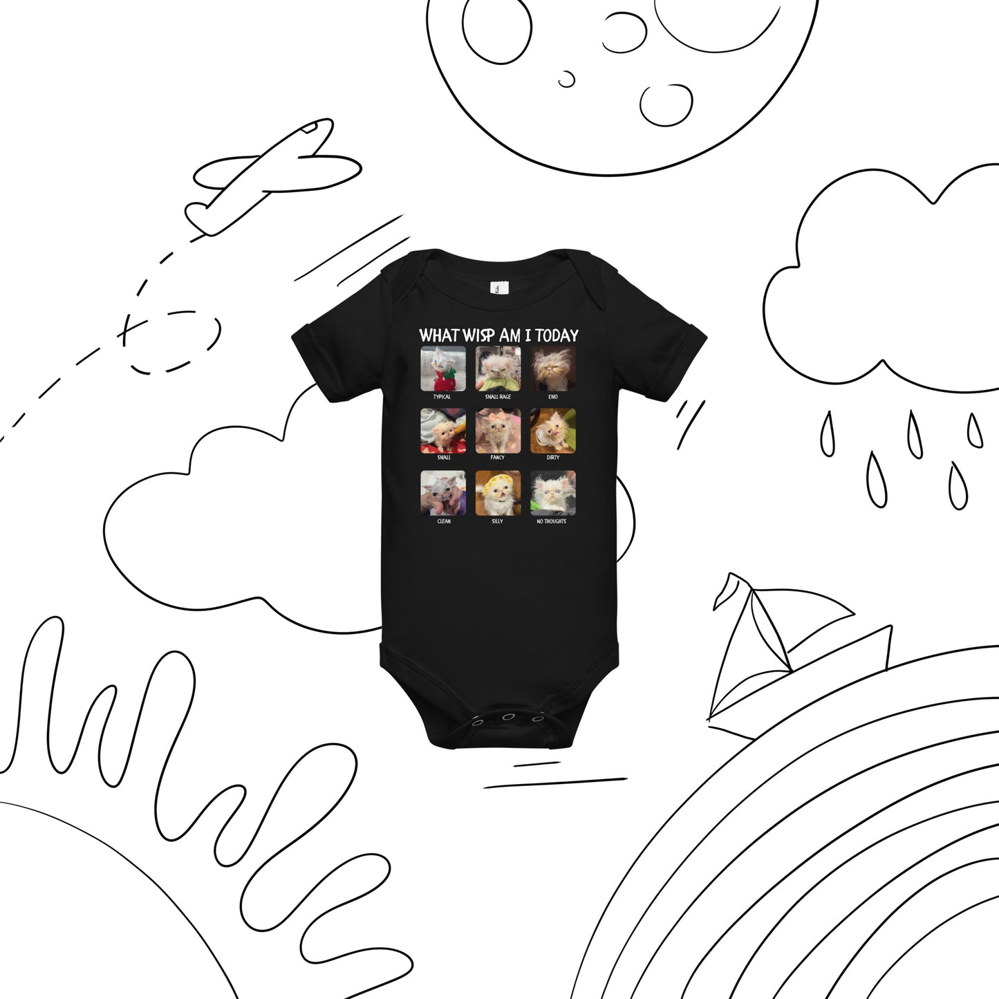 What Wisp Am I Today (Emo Edition) Baby short sleeve one piece