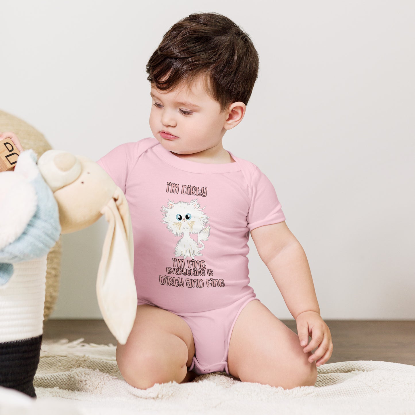 Dirty and Fine Baby Short Sleeve Bodysuit