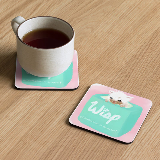 Used Wisp Tissue Cork-back Coaster