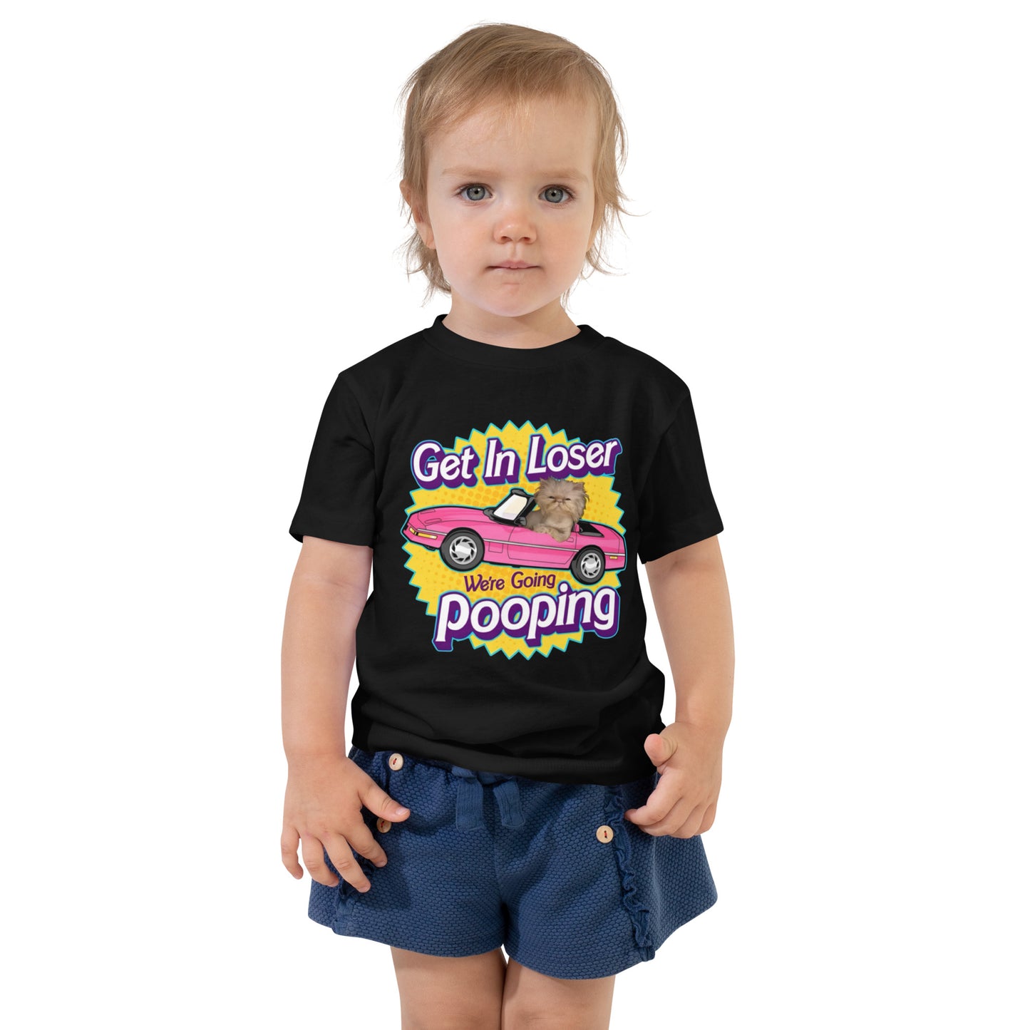 Get In Loser We're Going Pooping Toddler Short Sleeve Tee