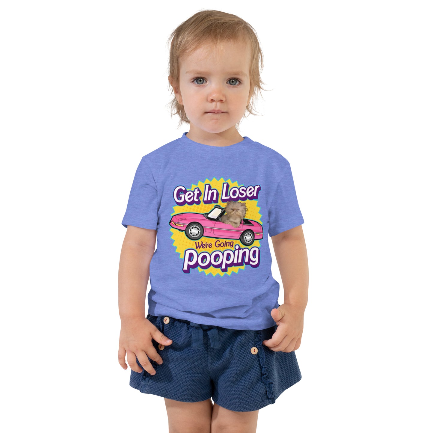 Get In Loser We're Going Pooping Toddler Short Sleeve Tee