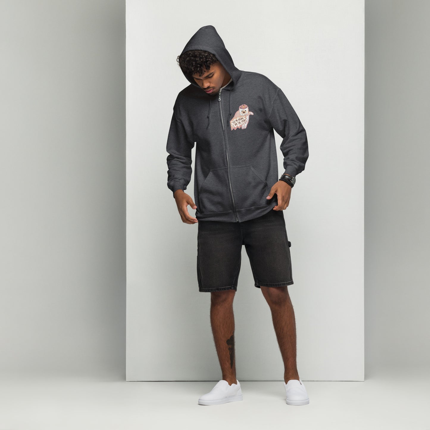 I am the Law Unisex heavy blend zip hoodie
