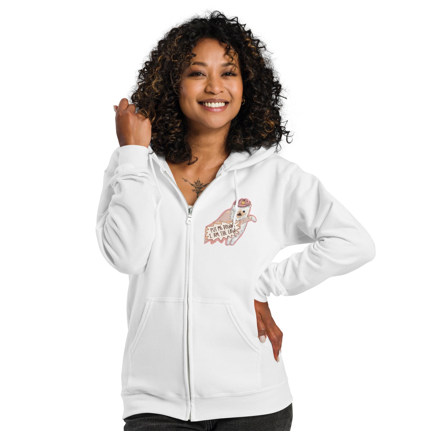 I am the Law Unisex heavy blend zip hoodie