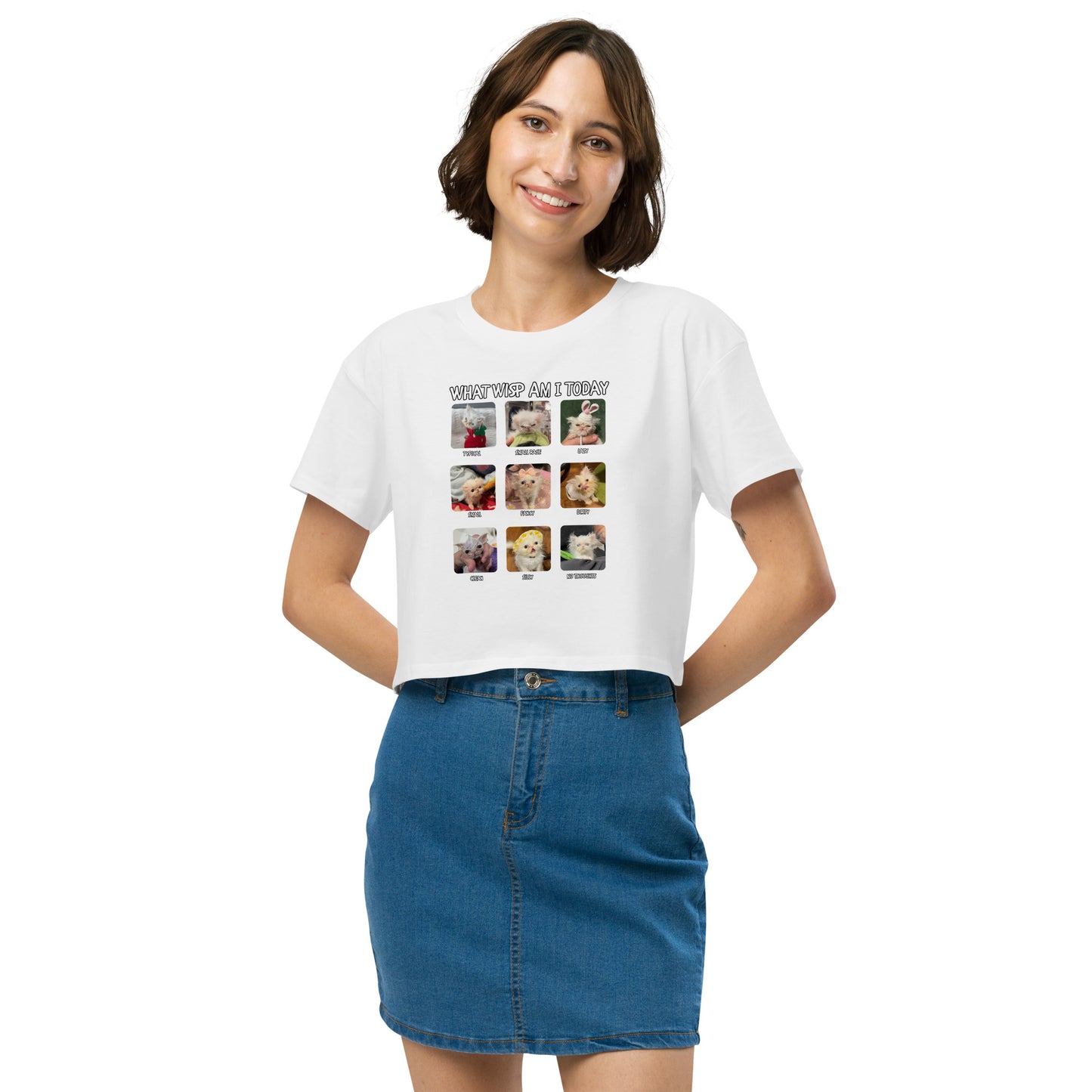 What Wisp Am I (Lazy Edition) Women’s crop top